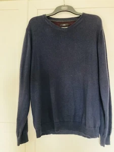 Jeff Banks Cotton Cashmere Jumper Blue Size M - Picture 1 of 6