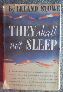 THEY SHALL NOT SLEEP by Leland Stowe WWII HCDJ - Picture 1 of 14