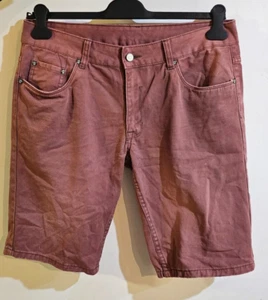 PIPING HOT Men's Denim Shorts Size 32 / 82 Maroon - Picture 1 of 5