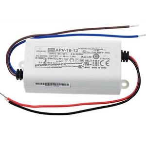 Mean Well APV-16-12 16W Single Output 12V DC LED Treiber Netzteil, Constant V - Bild 1 von 1