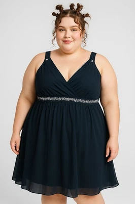 Vestido Robbie Bee Vintage Negro Seda Talla 24W Hada Capricho Vampiro Cóctel Foto 1 de 4