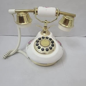T.T. Systems Modell TTS-600B Porzellan französischer Stil Drucktasten Vintage Telefon - Bild 1 von 4