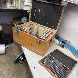 10 PIECE SET OF MITUTOYO PRECISION MICROMETER STANDARDS Up To 300MM (btopm1 - Picture 1 of 15