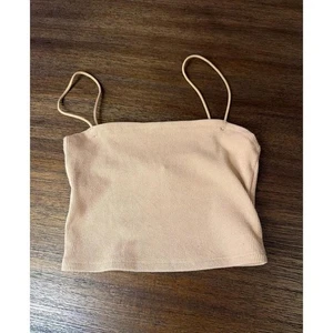 Vera & Lucy kleines beigefarbenes bauchfreies Trägertop - Bild 1 von 3