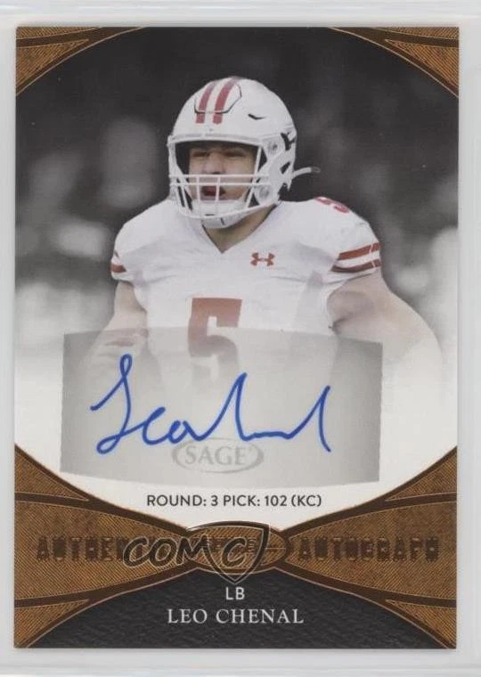 2022 Sage Aspire Bronze Leo Chenal #ASP-LC Rookie Auto RC - Image 1 of 2