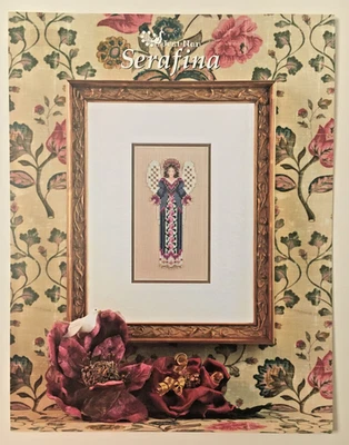 Just Nan "Serafina" Christmas angel 2-sided single sheet cross stitch pattern - Image 1 of 4