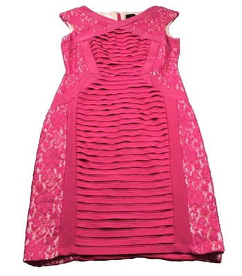 Melrose Womens Sleeveless Sheath Dress Size 10 Pink Lace Knee Length Lined NWOT - Image 1 of 4