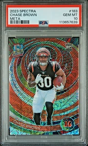 2023 Panini Spectra Chase Brown Rookie Card Meta /25 PSA 10 Bengals 🔥 - Picture 1 of 2
