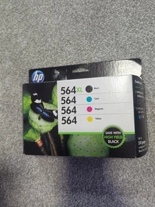 4-Pack Genuine HP 564XL Black 564 Cyan Magenta Yellow Color Ink CZ141FN SEALED - Picture 1 of 3