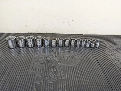 #ax707 Armstrong USA 1/2" Drive SAE Shallow 12pt Socket Set 3/8" 1-1/4" GMTK - Image 1 of 4