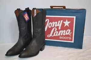 NEW WITH TAGS & ORIGINAL BOX! Tony Lama Western Boots - Black Century (11.5 D) - Picture 1 of 9