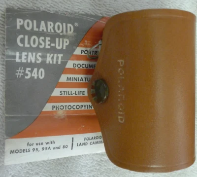 Kit de lentes Polaroid #540 con estuche de cuero y cinta métrica para modelo 95 95A y 80 Foto 1 de 4