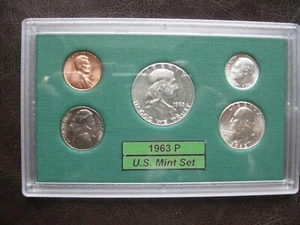1963 P US Silver Mint Set Brilliant Uncirculated! - Picture 1 of 8