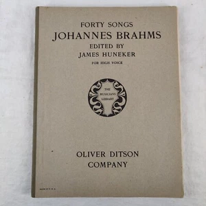 1903 Johannes Brahms 40 Songs For High Voice Piano/Vocal The Musicians Library - Picture 1 of 24