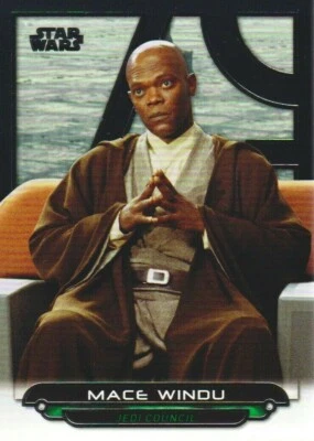 2017 Topps Star Wars Galactic Files Reborn #TPM28 Mace Windu Samuel L Jackson 🔥 - Image 1 of 3