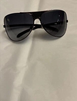 Auténticas gafas de sol unisex vintage Chanel aviador con ribete de cocodrilo Foto 1 de 4
