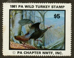 Pennsylvania Wild Turkey Stamp 1981 PAWT01 Free shipping in the USA! - Picture 1 of 1