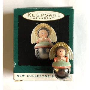 Hallmark Miniature Christmas Ornament "Christmas Bells" Tiny Angel Jingle Bell - Picture 1 of 10