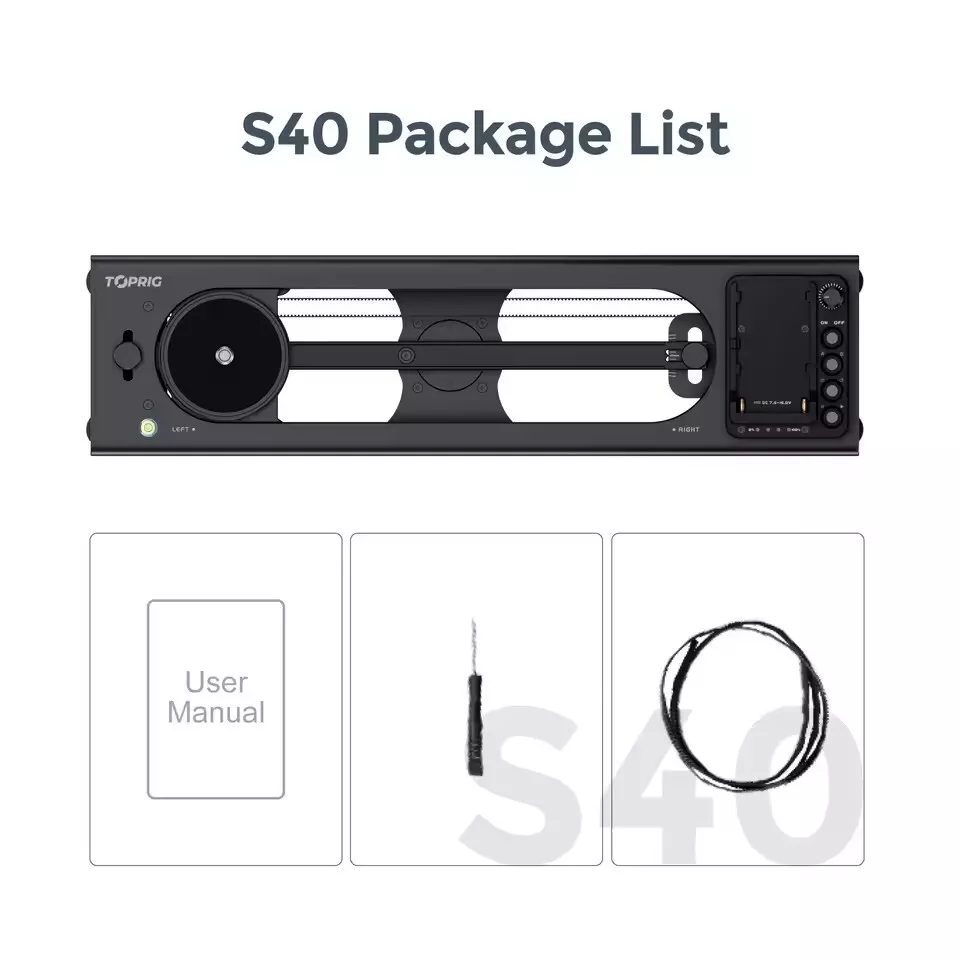 Accsoon TOPRIG S40 Motorized Camera Video Tracking Slider Rail 120° Panorama APP - Image 1 of 4