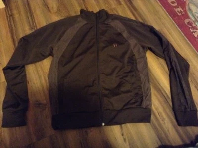 AMBIGUOUS Track Jacket Dark Brown 100% Polyester, Sz M - Image 1 of 3