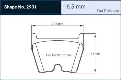 Pagid Brake Pad Set, NEW 2931 RS 4-2-2, Audi RS3 RS4 RS5 RS6 R8 Gallardo Huracan - Image 1 of 2
