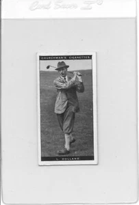 1927 Churchman LEN HOLLAND #23 Tarjeta de golfista famosa cigarrillo de tabaco vintage - Imagen 1 de 2