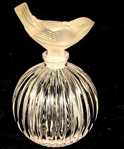 Wings by Sasaki Japan Crystal Perfume Bottle Frosted Bird Stopper - Picture 1 of 3