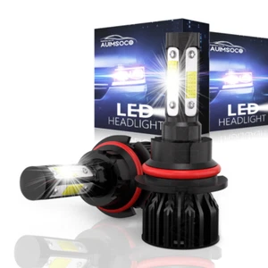 9007 HB5 LED Kit de Bombillas para Faros 6000K Blanco Luz Alta y Baja Bombillas - Picture 1 of 12