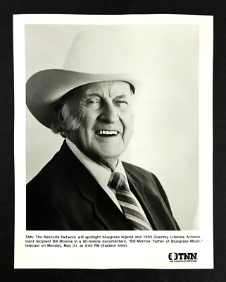 1990s Bill Monroe Bluegrass Father Music TV Documentary TNN Vintage Press Photo - Image 1 of 2