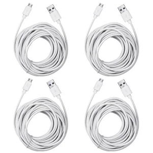4-Pack 25ft Security Camera Micro USB Extension Cable Compatible for Wyze Cam... - Photo 1 sur 5