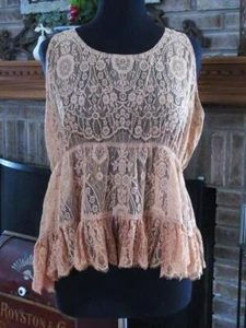 Magnolia Pearl Love Lace Layering Tank Top ~ Hazelnut Ecru MP 68 - Picture 1 of 4