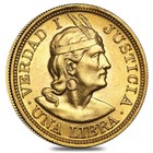 1 Libra Peru Gold Coin Au/Bu Agw .2354 oz (Random Year)