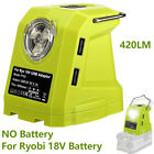Światło LED 420 LM + podwójny adapter USB do akumulatora Ryobi 18V przenośne źródło zasilania