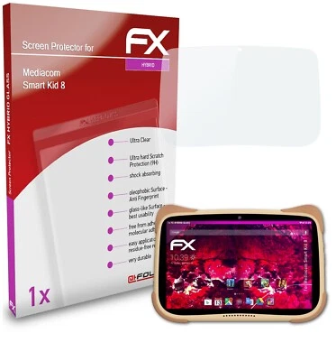 atFoliX Pellicola Vetro per Mediacom Smart Kid 8 9H Armatura di protezione
