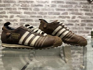 ADIDAS *CHILE 62* BROWN VINTAGE LEATHER TRAINERS UK 8 EU42 - Picture 1 of 19