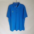 Walmart Mens Blue Embroidered Logo Polyester Blend Employee Work Polo Shirt Xl
