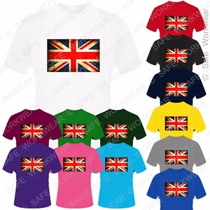 Children Vintage Union Jack T Shirt - D10 Great Britain UK Flag Unisex Kids Size - Picture 1 of 26