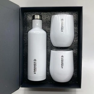 Botella de vino aislada con juego de vasos blanca, termo Creek Nation Connect con tapa - Imagen 1 de 4