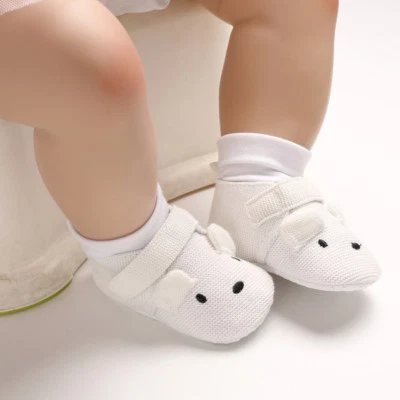 Newborn Baby Boy Girl Soft Sole Pram Shoes Infant First Step Pre Walker Trainers - Image 1 of 4