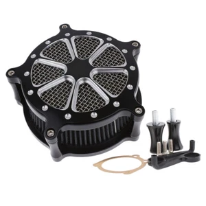 Black Air Filter Cleaner Intake For Harley Softail Breakout 2016-2017 Dyna 2017 - Bild 1 von 9