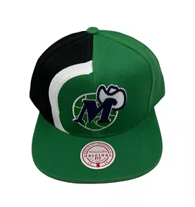 Mitchell & Ness Dallas Mavericks Retroline Green Adjustable Snapback Hat Cap - Picture 1 of 6