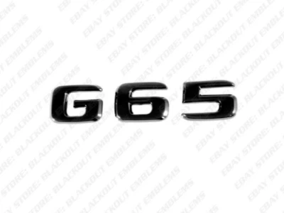 Gloss Black Trunk Lid Emblem Badge Logo Letters for Mercedes-Benz G65 AMG W463 - Image 1 of 4