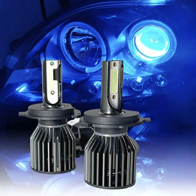 2x H4 9003 LED Headlight Bulb COB Chip Bright Dark Blue Light for Hyundai Accent - Image 1 of 4
