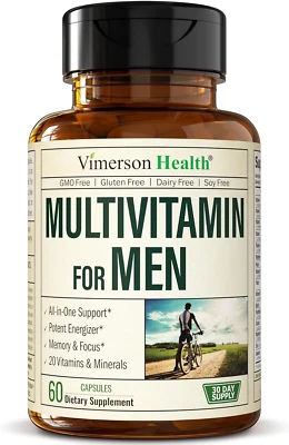 Vimerson Health Multivitamínico para Hombres Multiminerales Vitamina A, C, D, E, B12, Zinc Foto 1 de 4