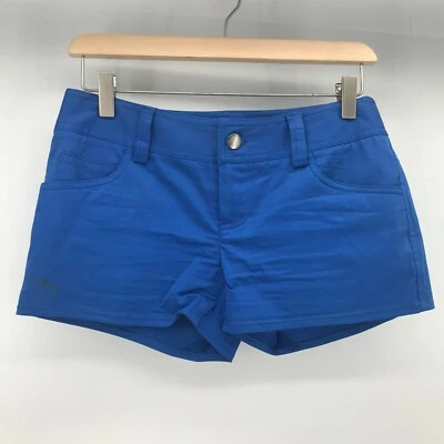 Shorts Alice + Oliva Feminino 0 Azul Cintura Baixa Algodão Bolsos Elásticos COMO ESTÁ - Imagem 1 de 4