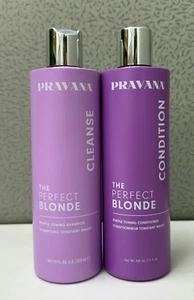 Pravana The Perfect Blonde, Purple Toning Shampoo & Conditioner, 11 oz - Picture 1 of 5