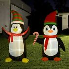 2 Piece Christmas Penguins Set Inflatable Home Yard Décor Holidays LED