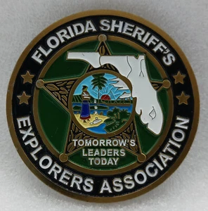 Florida Sheriffs Explorers Association Challenge Coin - Picture 1 of 2