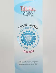 Triloka Ayurvedisches Chakra Räucherstäbchen, 10 Stäbchen, Halschakra - Bild 1 von 1