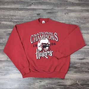 Vintage Nebraska Huskers 1994 National Champions Crewneck Sweater Men’s XL Red '90s - Bild 1 von 11